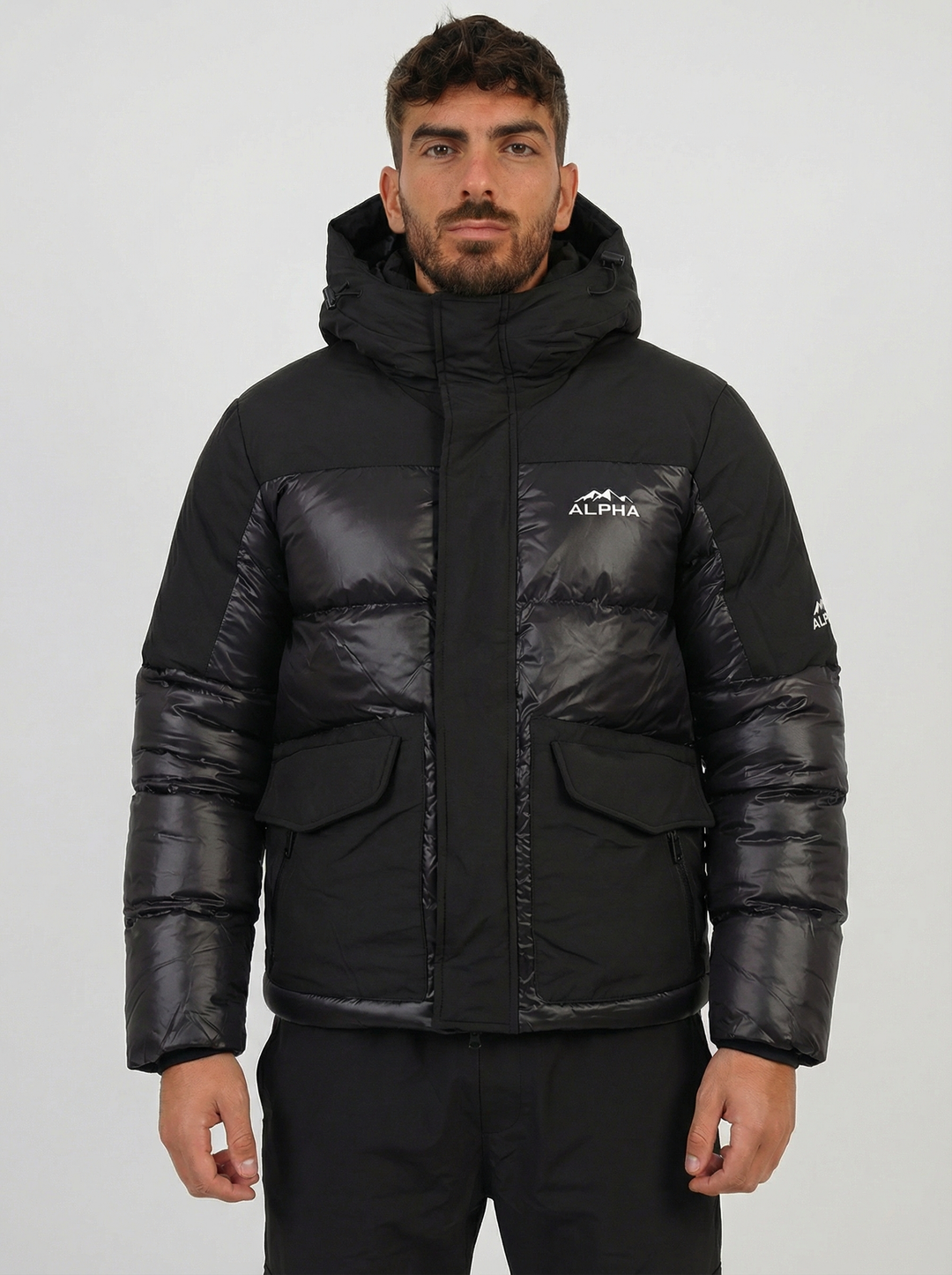 Doudoune Homme Hiver Noire Alpha