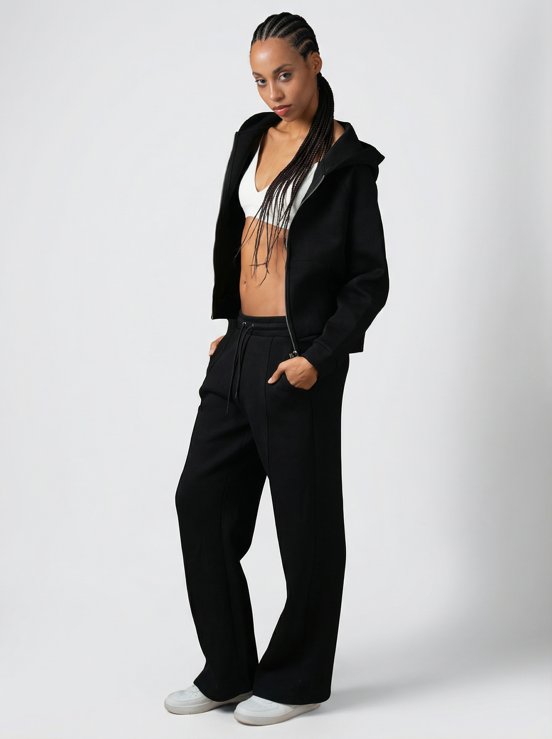 Ensemble chill Zippé Femme - Noir