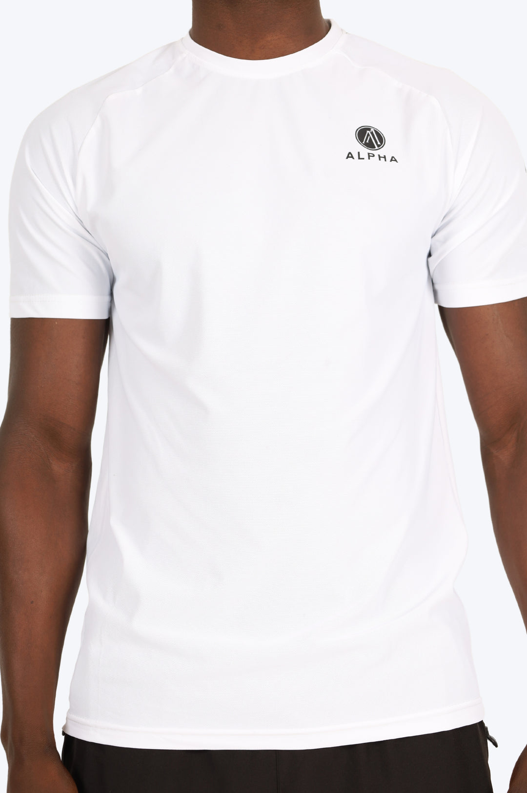 ENSEMBLE SHORT & T SHIRT ALPHA SPORT - BLANC/NOIR