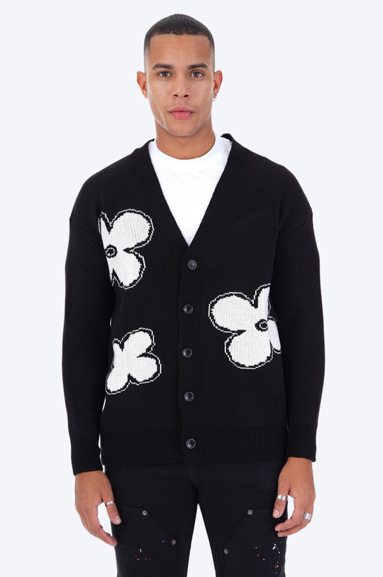 CARDIGAN BUTTERFLY CHARM - NOIR