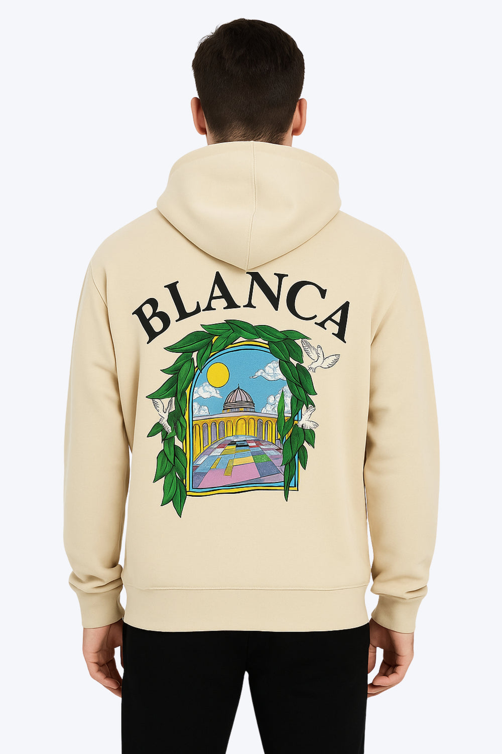 Sweat Capuche Blanca - BEIGE