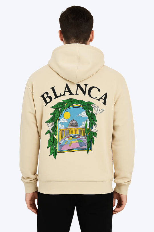 Sweat Capuche Blanca - BEIGE