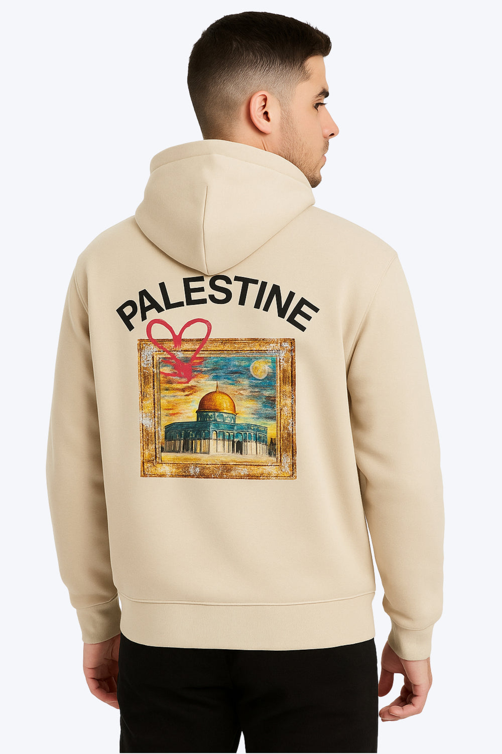 Sweat Capuche Palestine - BEIGE