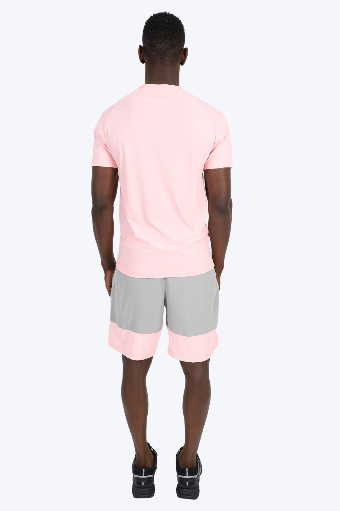 ENSEMBLE SHORT & T SHIRT ALPHA SPORT - ROSE/GRIS