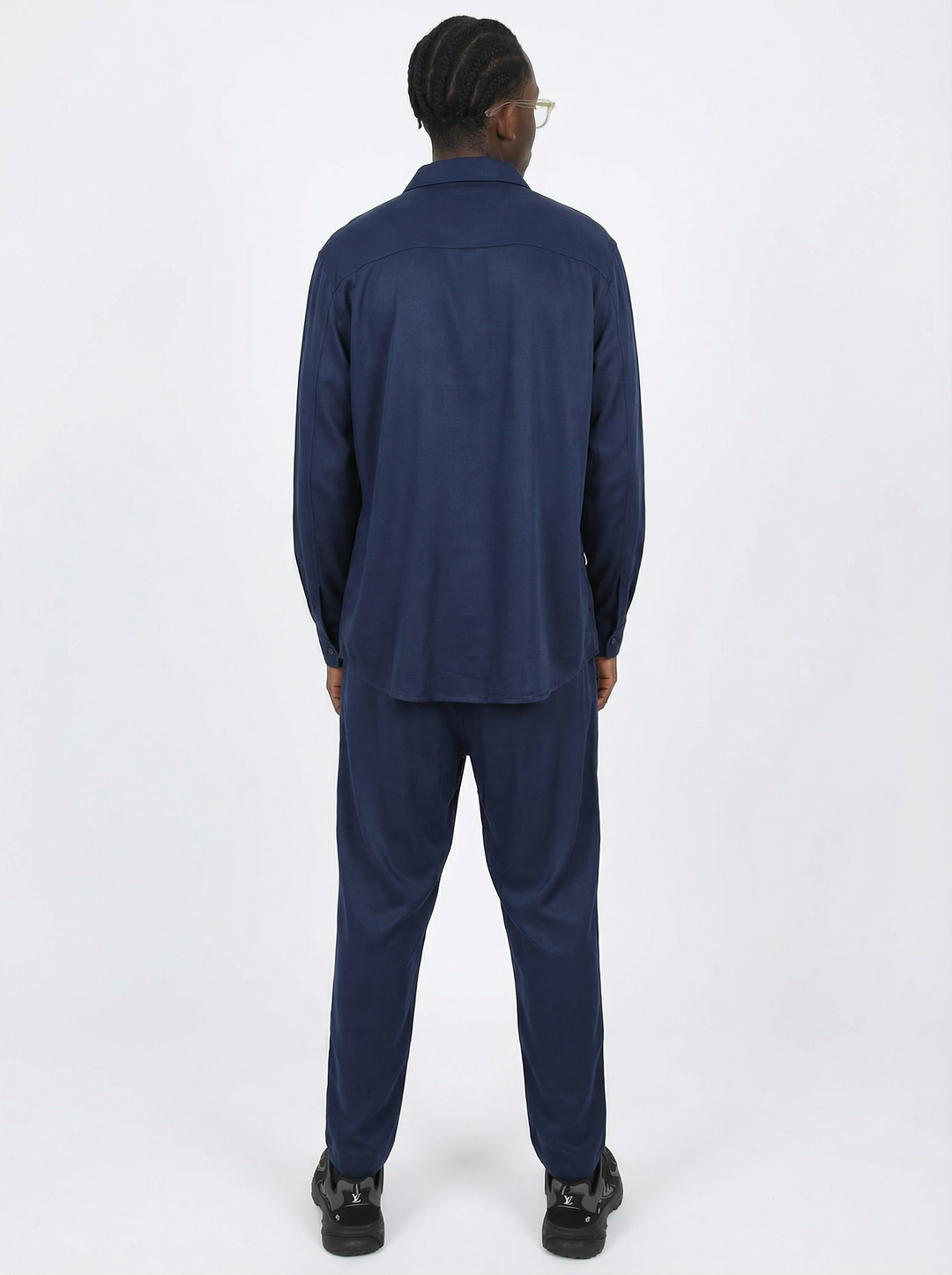 Ensemble Surchemise & Pantalon Viscose - BLEU MARINE