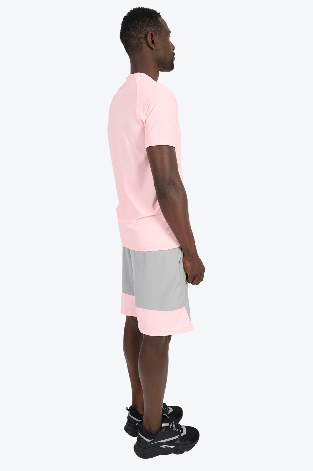 ENSEMBLE SHORT & T SHIRT ALPHA SPORT - ROSE/GRIS