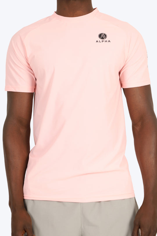 ENSEMBLE SHORT & T SHIRT ALPHA SPORT - ROSE/GRIS