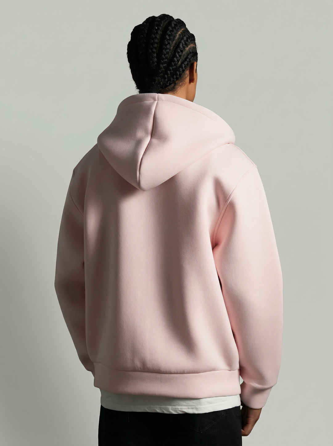 Sweat à capuche zippé Premium  - Rose