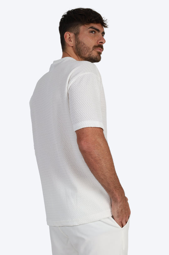 T-SHIRT AÉRÉ - BLANC