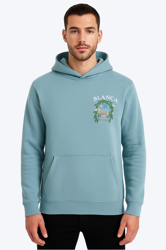 Sweat Capuche Blanca - BLEU CIEL