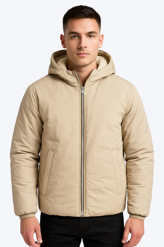 Doudoune Sherpa Zippée - BEIGE