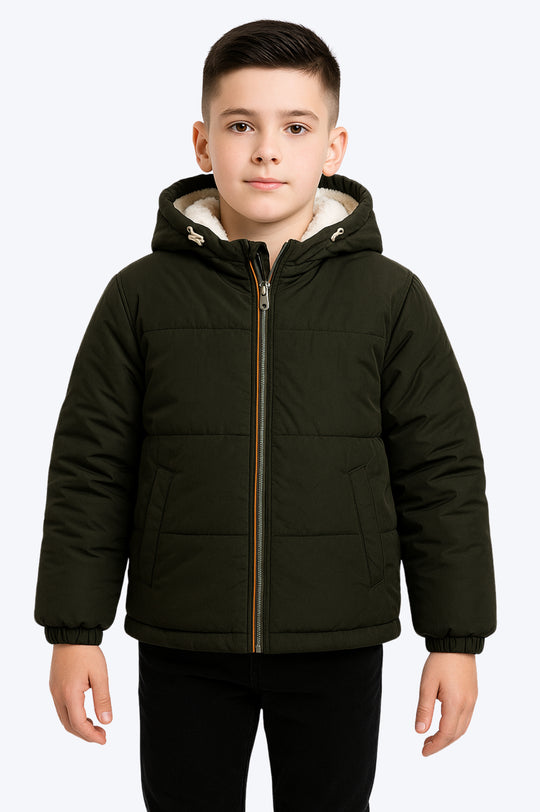 Doudoune Sherpa Junior - VERT KAKI