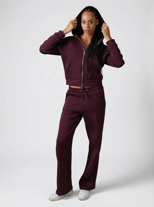 Ensemble chill Zippé Femme - Bordeau