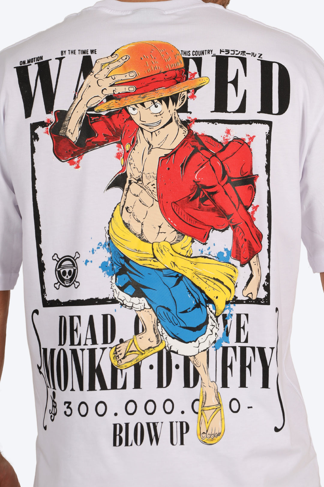 T-SHIRT MONKEY D LUFFY - BLANC