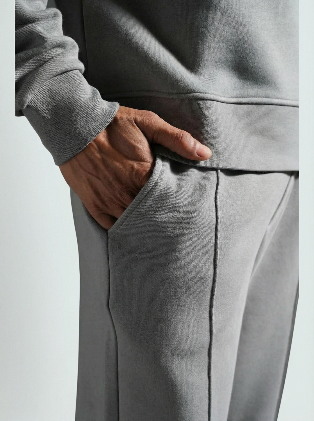 Ensemble Survêtement Homme Col Zippé - Gris