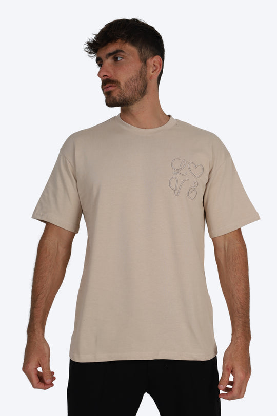 T-SHIRT LOVE - BEIGE