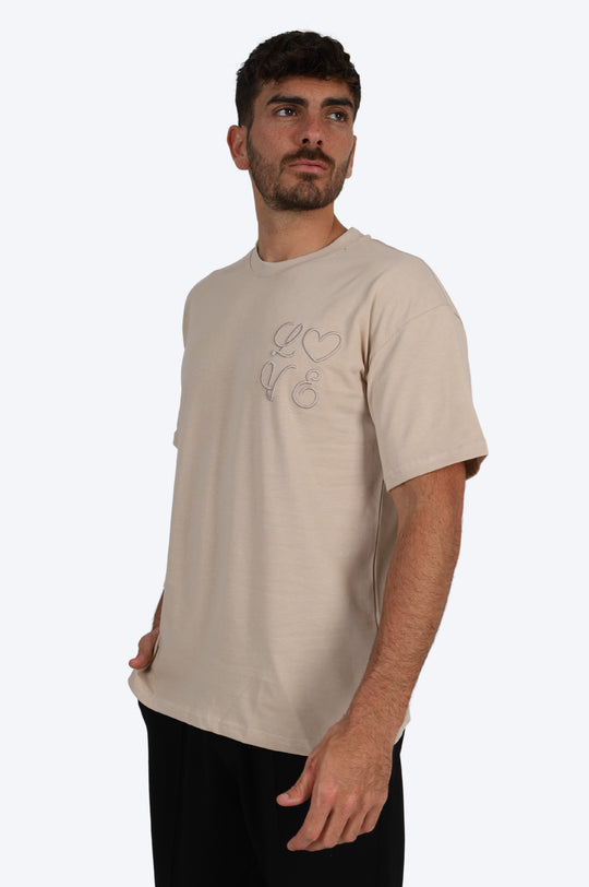 T-SHIRT LOVE - BEIGE