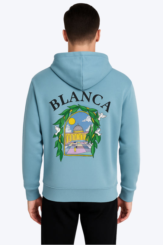Sweat Capuche Blanca - BLEU CIEL