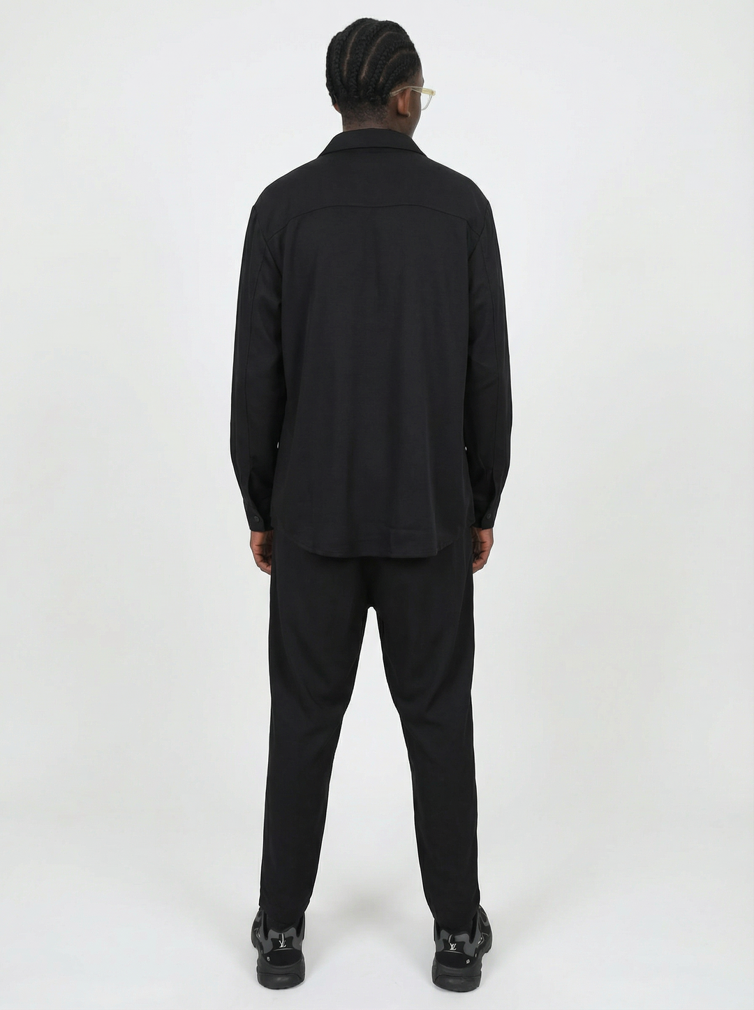 Ensemble Surchemise & Pantalon Viscose - NOIR