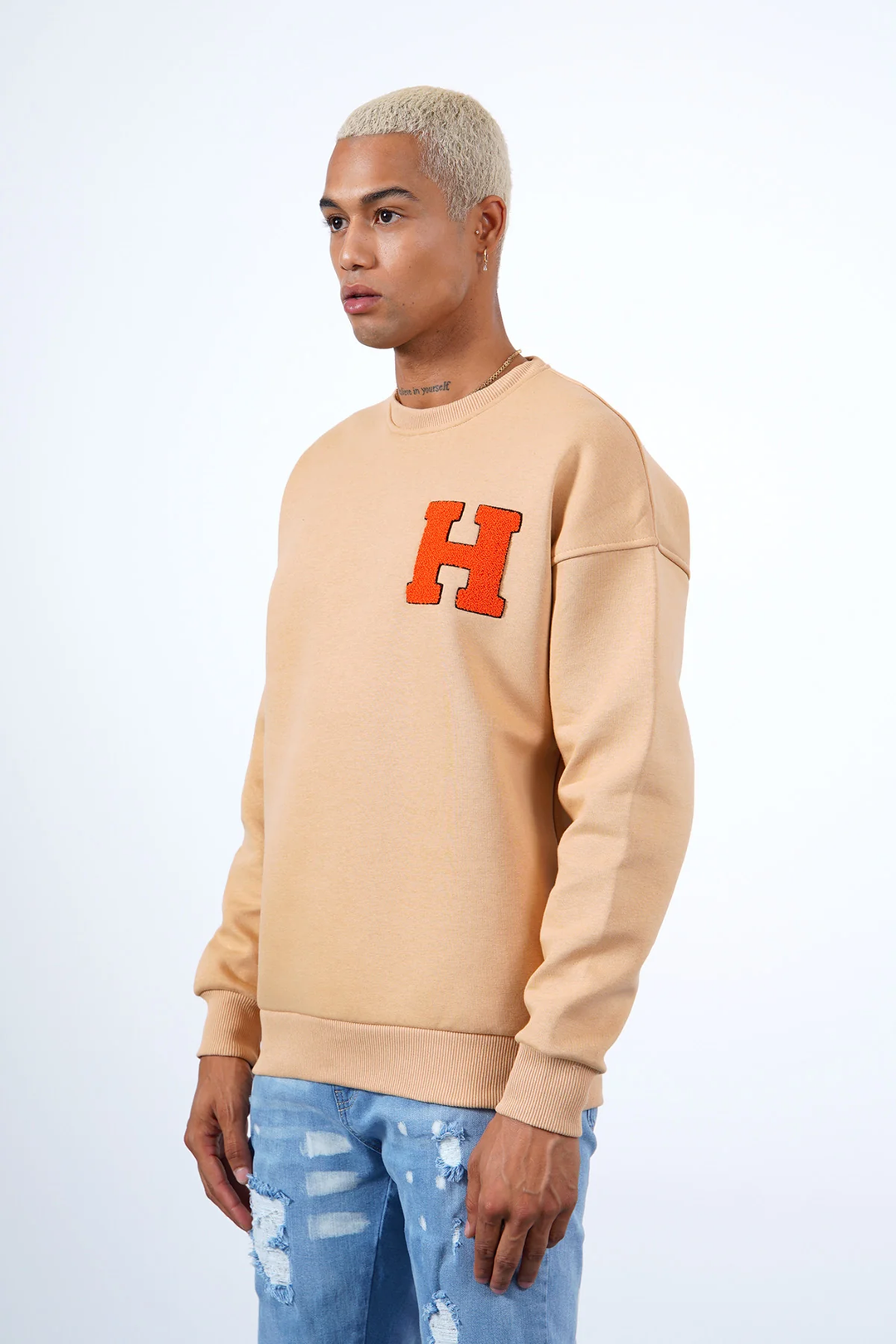 SWEAT "H" MARRON CLAIR