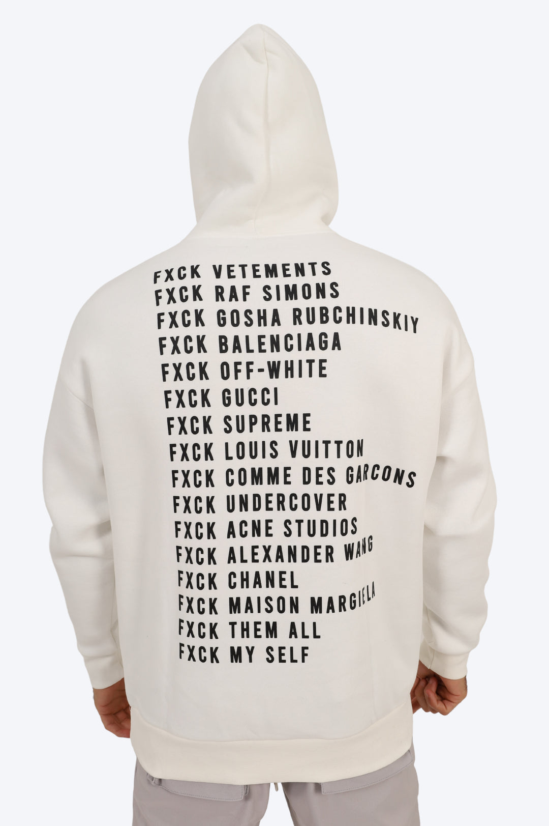 SWEAT "FXCK" BLANC