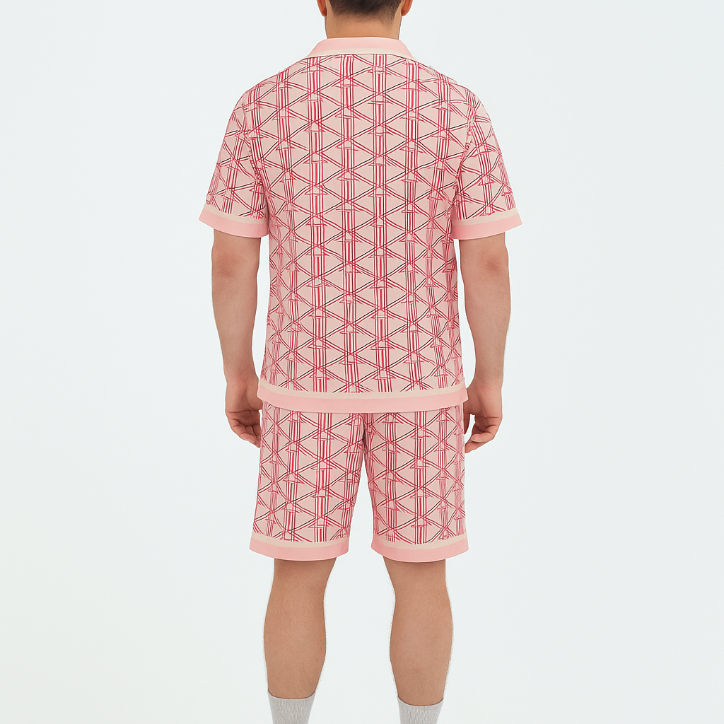 ENSEMBLE GÉOMÉTRIQUE ROSE