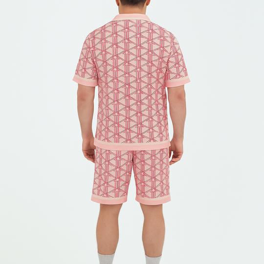 ENSEMBLE GÉOMÉTRIQUE ROSE