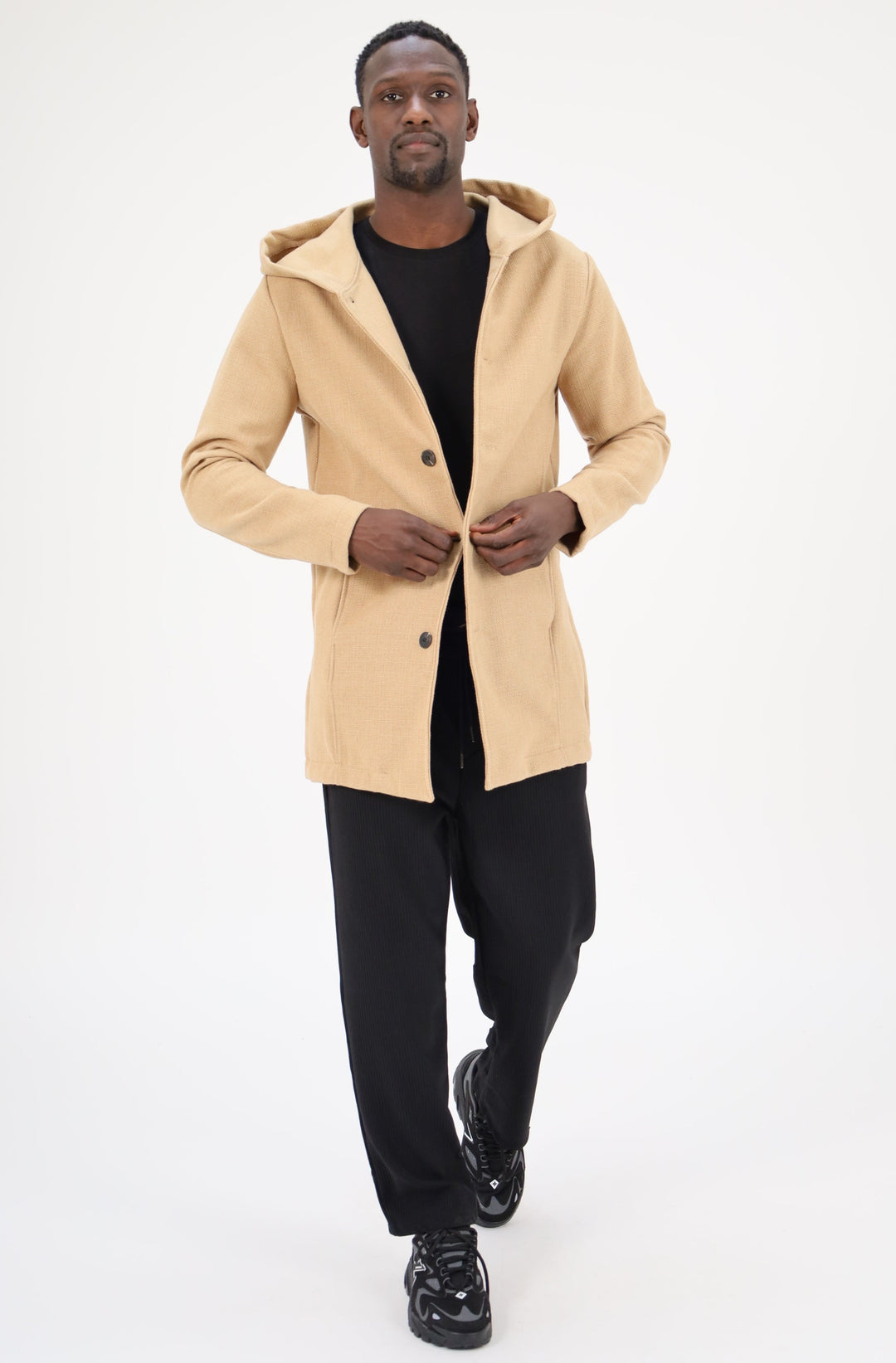 MANTEAU À CAPUCHE - BEIGE