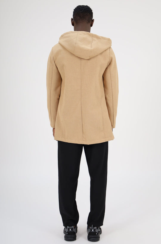 MANTEAU À CAPUCHE - BEIGE