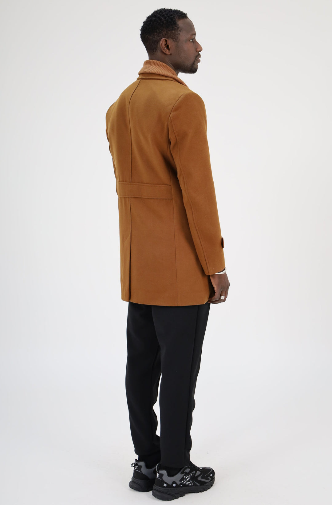 MANTEAU HABILLÉ COL DÉTACHABLE - MARRON