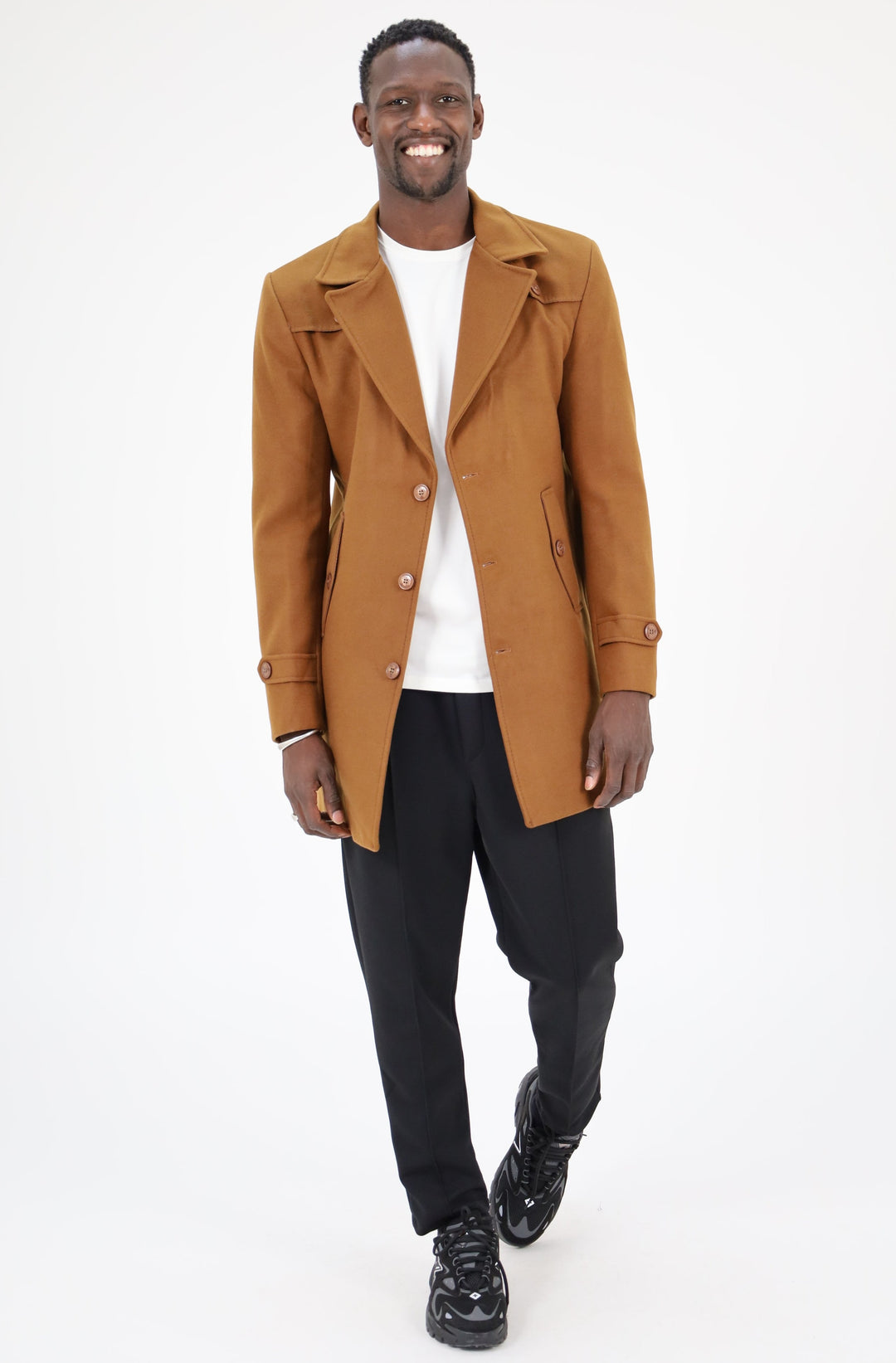 MANTEAU HABILLÉ COL DÉTACHABLE - MARRON