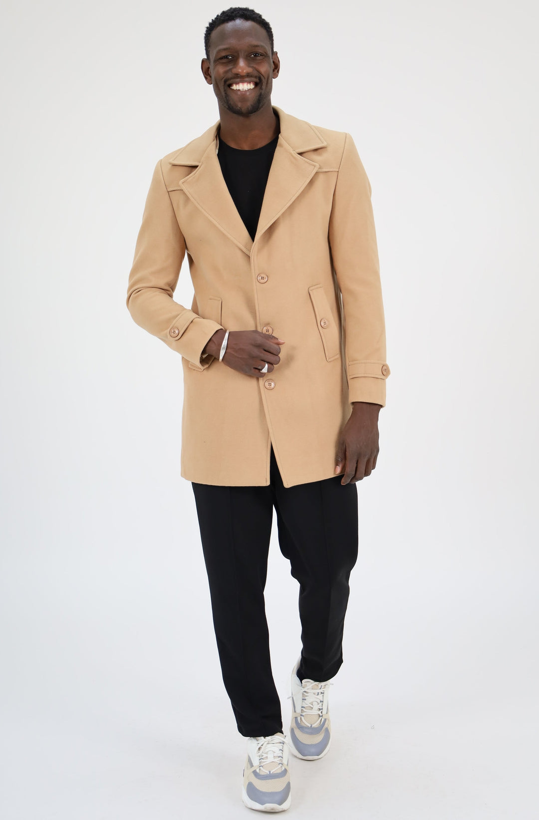 MANTEAU HABILLÉ COL DÉTACHABLE - BEIGE CLAIR