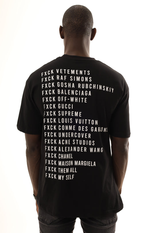 T-SHIRT FXCK NOIR