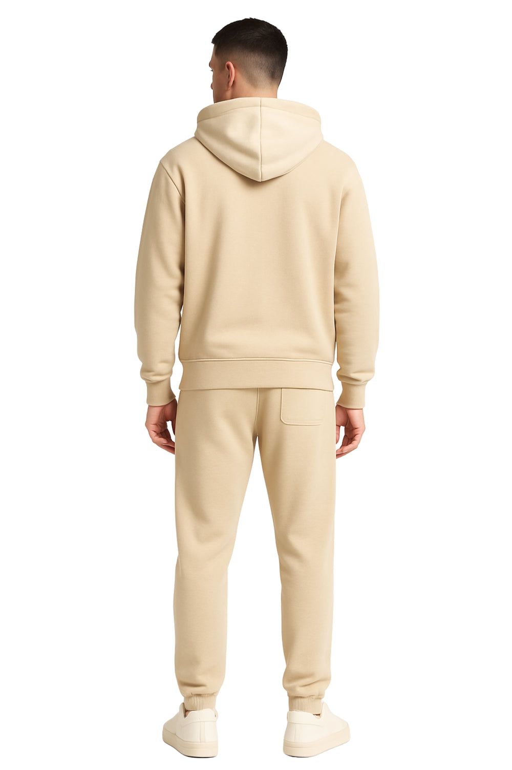 Survêtement zippé brodé Style Premium - Beige