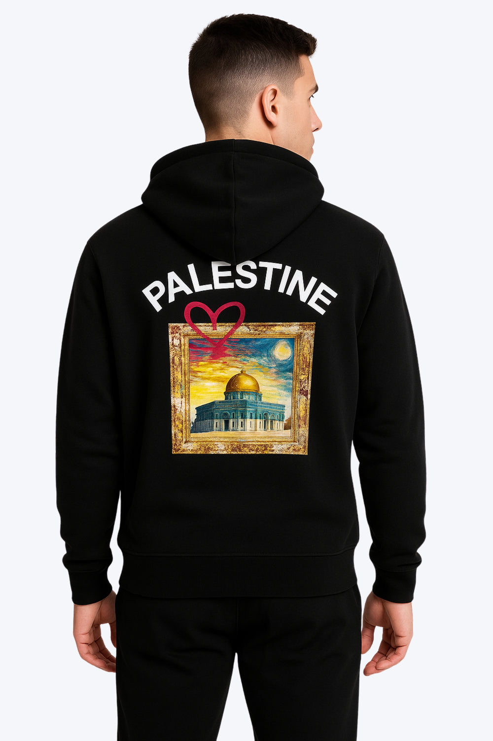 Sweat Capuche Palestine - NOIR