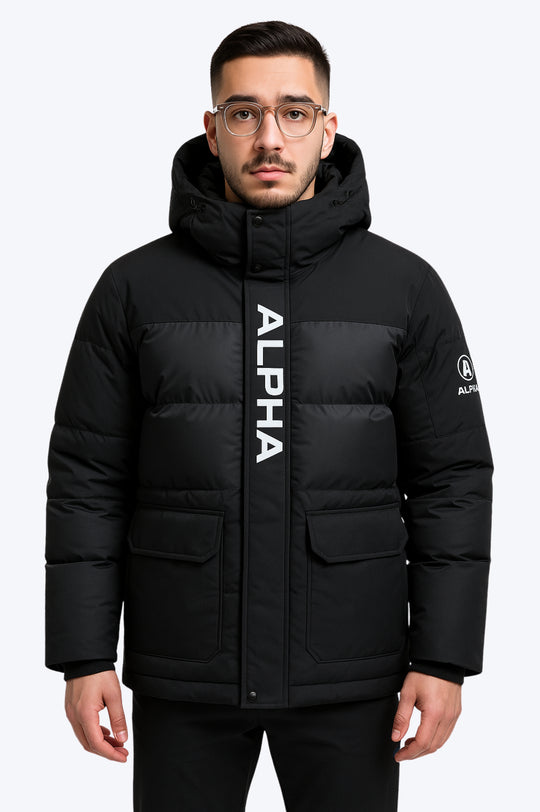 DOUDOUNE HOMME ALPHA - LOGO CENTRAL VERTICAL