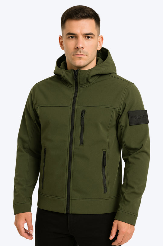 Veste zippée à capuche - VERT KAKI