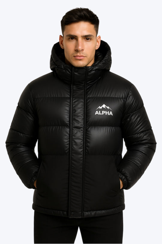 Doudoune Hiver Noire ALPHA – Coupe Confort Premium