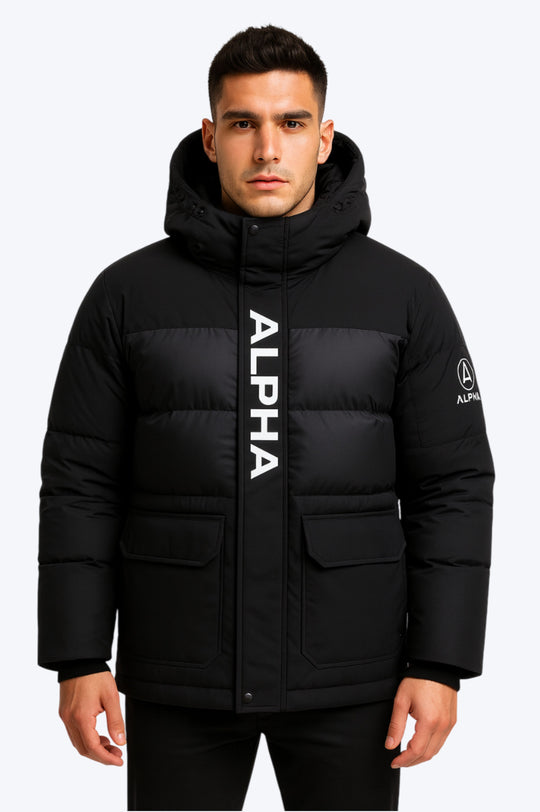 DOUDOUNE HOMME ALPHA - LOGO CENTRAL VERTICAL