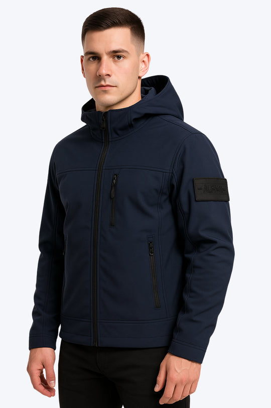 Veste zippée à capuche - BLEU MARINE