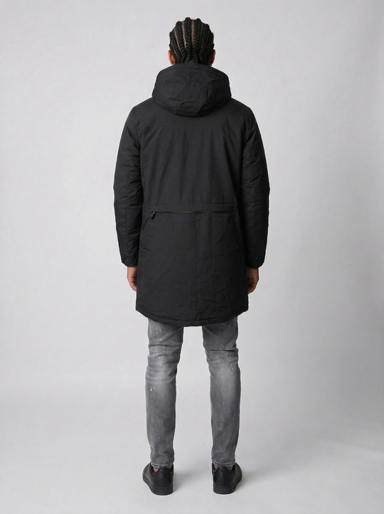 Doudoune Longue Coupe Vent & Ultra Chaude - Noir