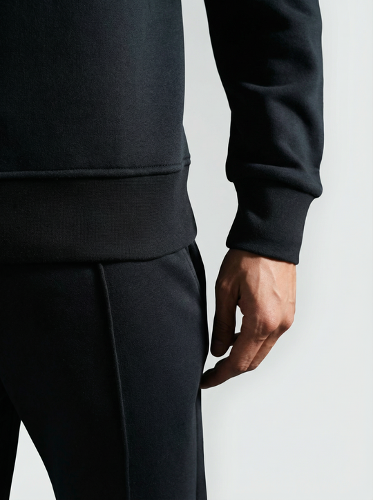 Ensemble Survêtement Homme Col Zippé - Noir