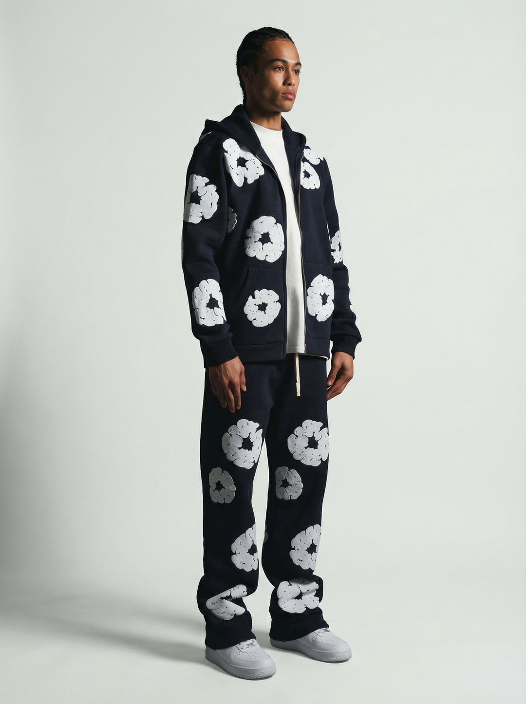 Ensemble Jogging Motifs Floraux – BLEU MARINE