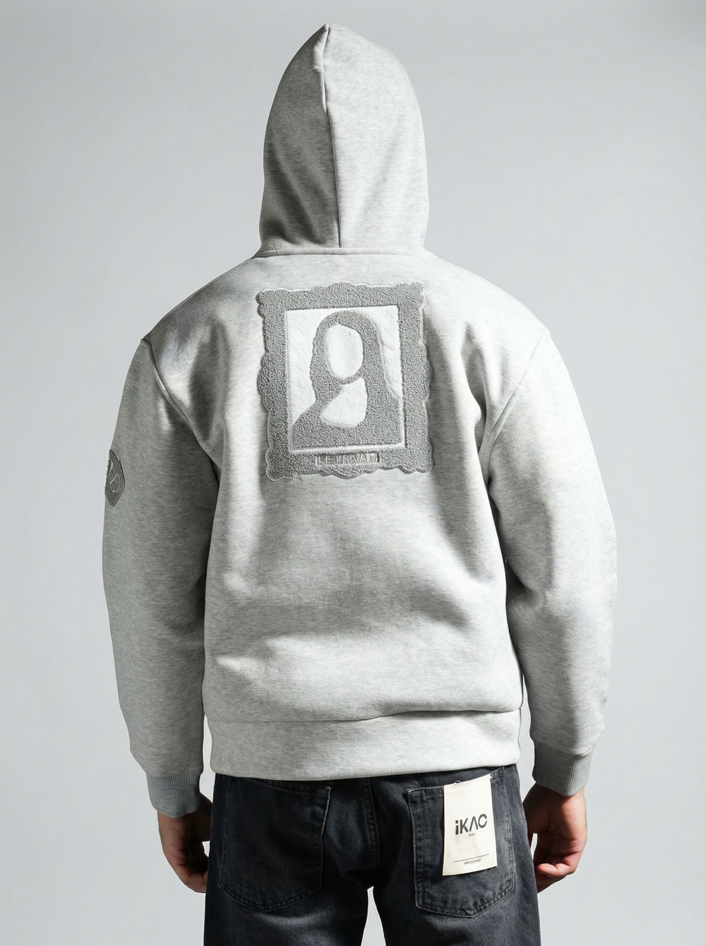 Sweat zippé à capuche "I.P. PRIVATE" unisexe - Gris