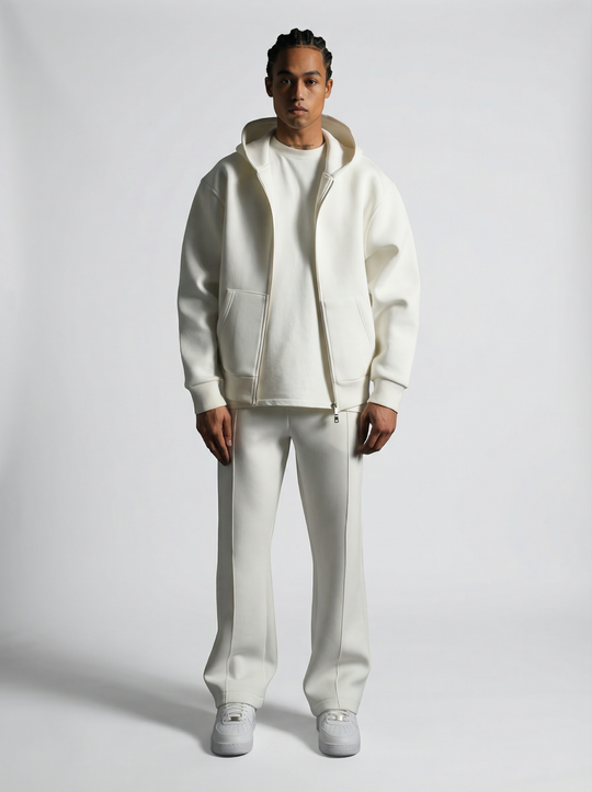 Ensemble chill Zippé - Blanc