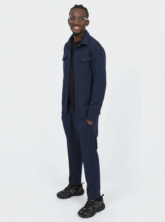 Ensemble Surchemise & Pantalon Viscose - BLEU MARINE