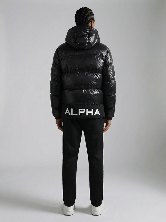 Doudoune Hiver Noire ALPHA – Coupe Confort Premium