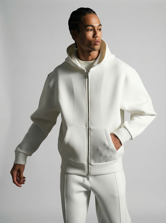 Ensemble chill Zippé - Blanc