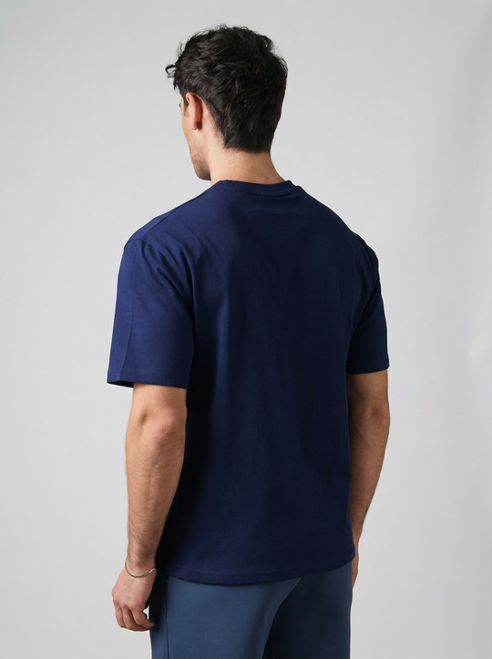 T-Shirt Homme Premium Coupe Moderne - Bleu Marine