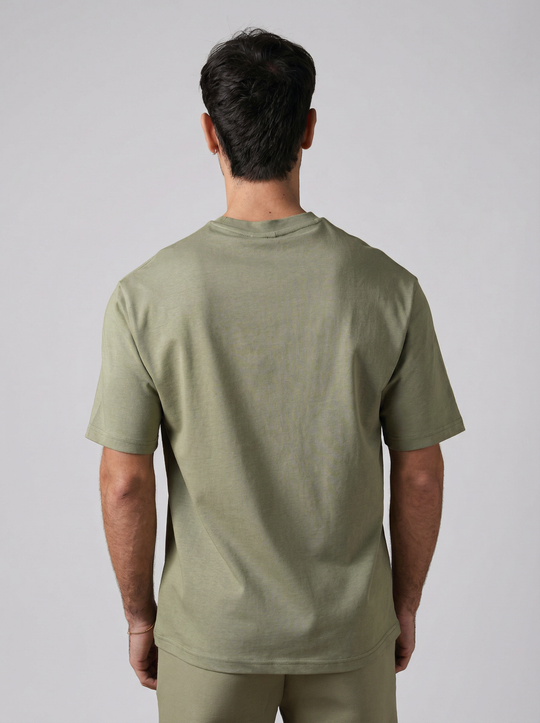 T-Shirt Homme Premium Coupe Moderne - Vert Kaki